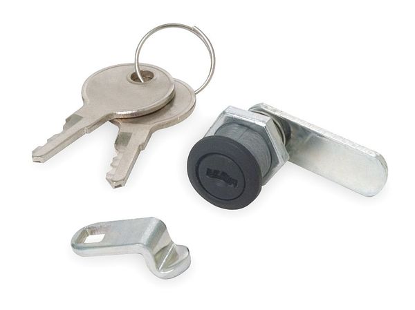 Pin Tumbler Keyed Cam Lock, Keyed Alike, MO1 Key, For Material Thickness 19/64 in