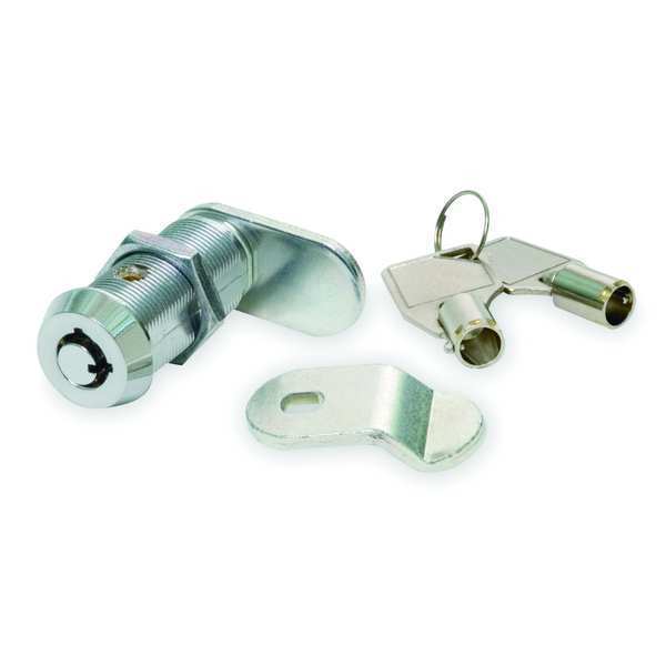 Pin Tumbler Keyed Cam Lock, Keyed Different, For Material Thickness 13/64 in