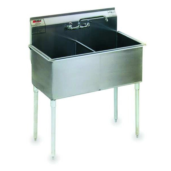 25 in W x 37 3/8 in L x 39 1/2 in H, Floor, Stainless Steel