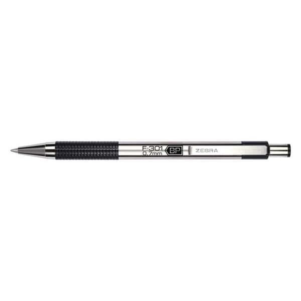 Retractable Ballpoint Pen, Fine 0.7 mm, Black
