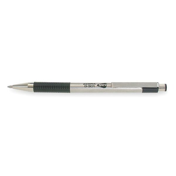 Retractable Gel Pen, Medium 0.7 mm, Black PK2