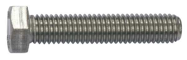 #10-32 x 5/8 in Hex Hex Machine Screw, Plain 18-8 Stainless Steel, 100 PK