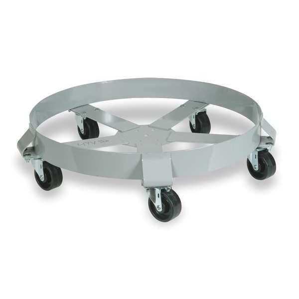 Drum Dolly, 1250 lb., 6-1/2 In H, 55 gal.