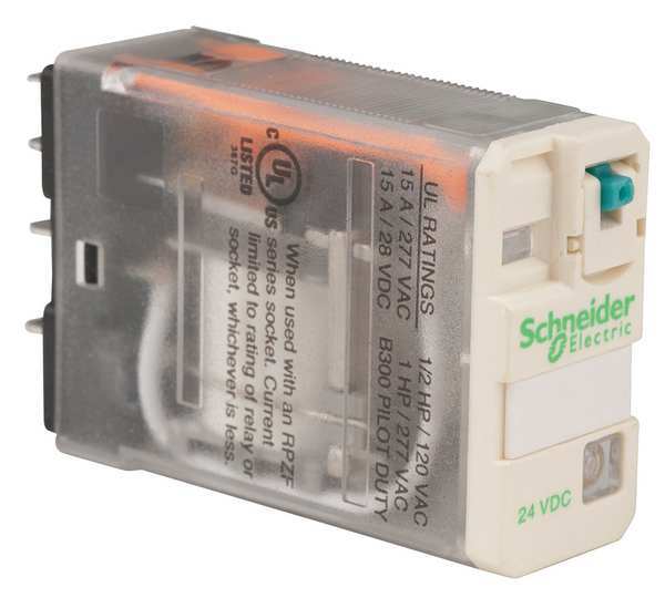 General Purpose Relay, 24V DC Coil Volts, Square, 5 Pin, SPDT