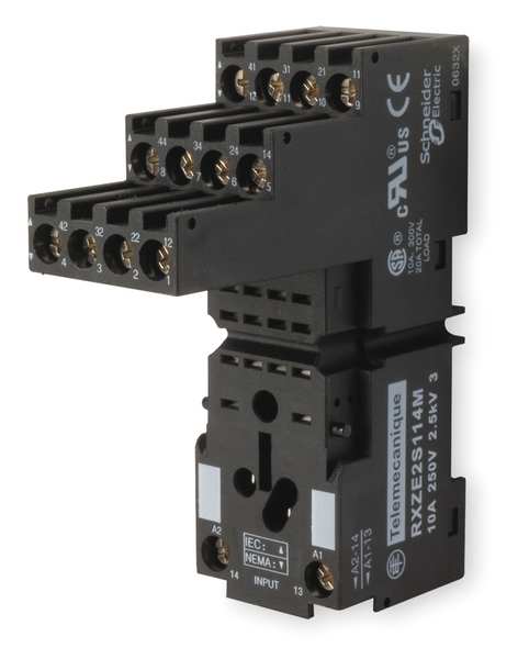 Rlay Scket, Finger Safe/Elvator, Squre, 10A