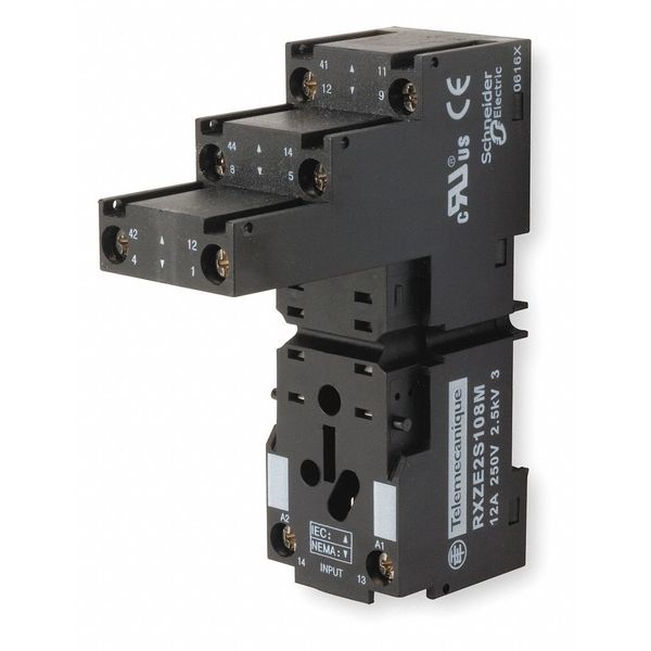 Rlay Scket, Finger Safe/Elvtr, Squre, 8 Pin