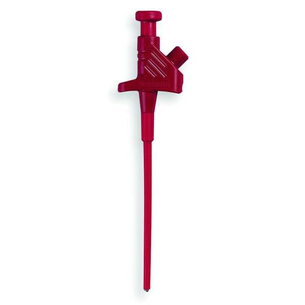 Test Clip, Red, 6-2/9 In. L, 5A, 300VDC