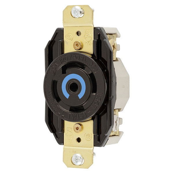 30A Twist-Lock Receptacle 4P 5W 120/208VAC L21-30R BK