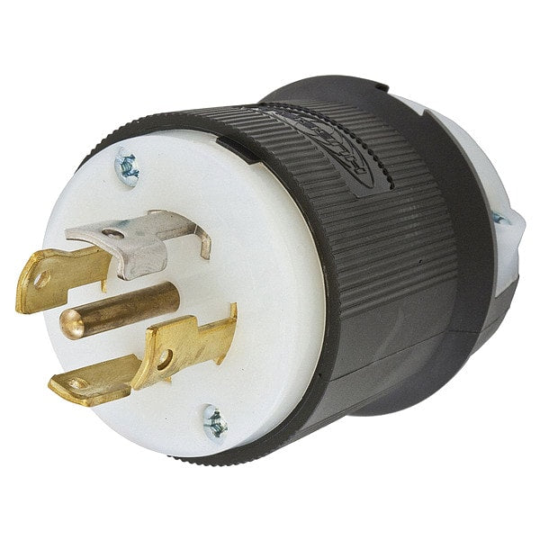 30A Twist-Lock Plug 4P 5W 120/208VAC L21-30P BK/WT