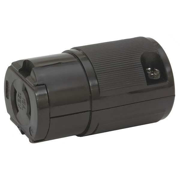 15A Midget Locking Connector 2P 2W 120VAC ML-1R BK