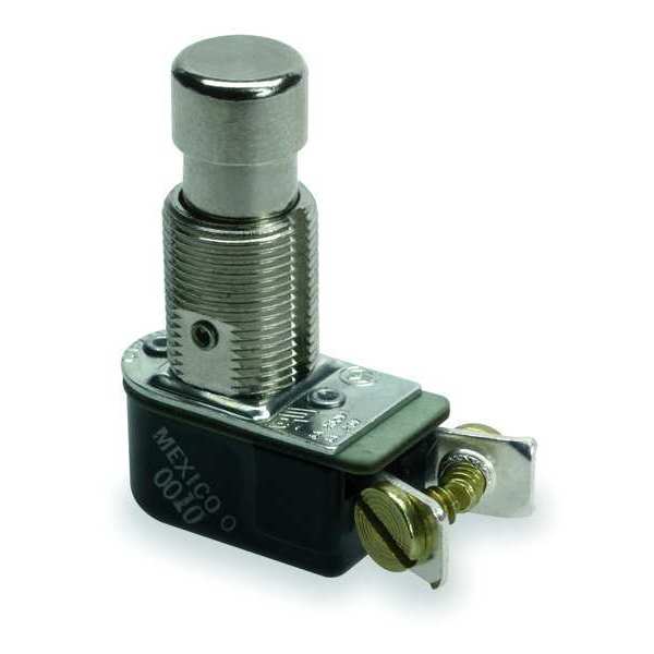 Miniature Push Button Switch, 6A @ 125V, Terminals: Screw