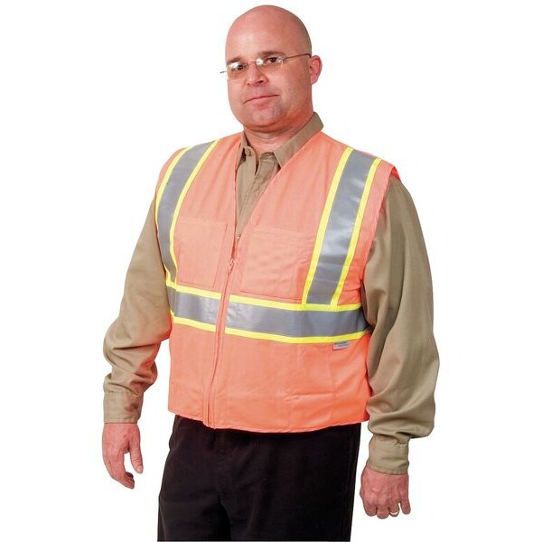 2XL Class 2 High Visibility Vest, Orange