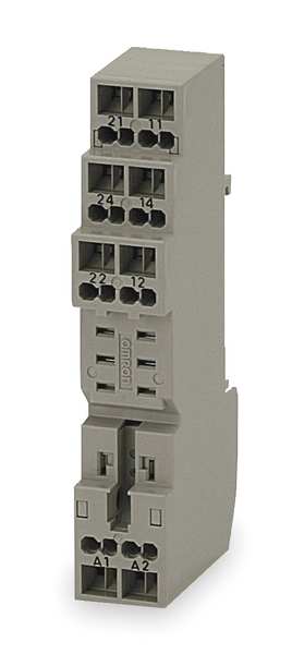Relay Socket, Finger Safe, Square, 8 Pin, 5A