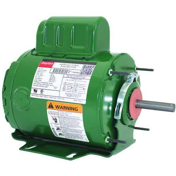 Agricultural Fan Motor, Permanent Split Capacitor, 1/4 HP, 115/230V AC, 1,700 Nameplate RPM