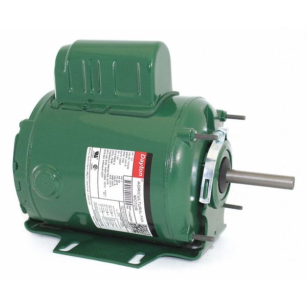 Agricultural Fan Motor, Permanent Split Capacitor, 1/3 HP, 115/230V AC, 1,700 Nameplate RPM