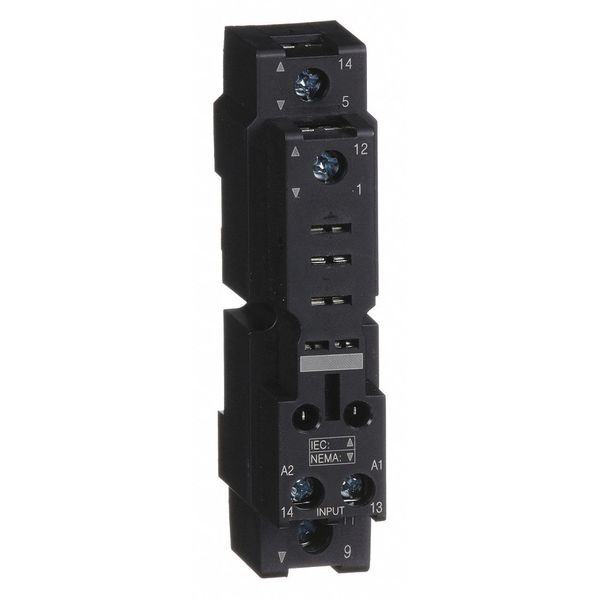 Relay Socket, 16 A, DIN-Rail & Surface Socket Mounting, 5 Pins, SPDT, Elevator Socket, Finger Safe
