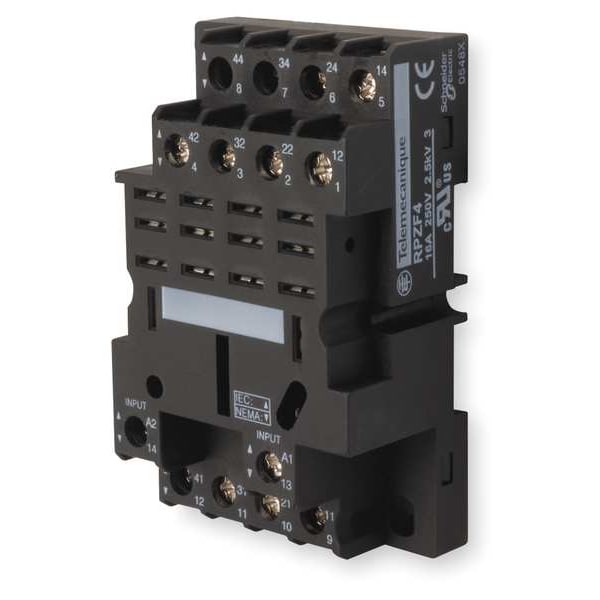 Rlay Scket, Fingr Safe/Elvator, Square, 16A