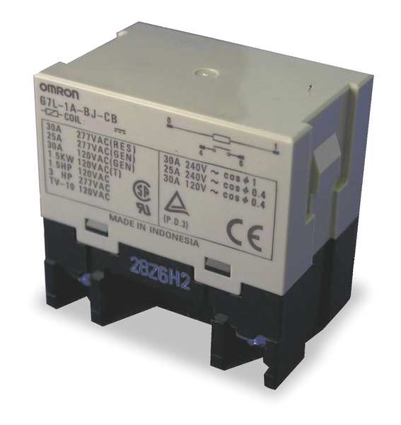 Enclosed Power Relay, 4Pin, 120VAC, SPST-NO
