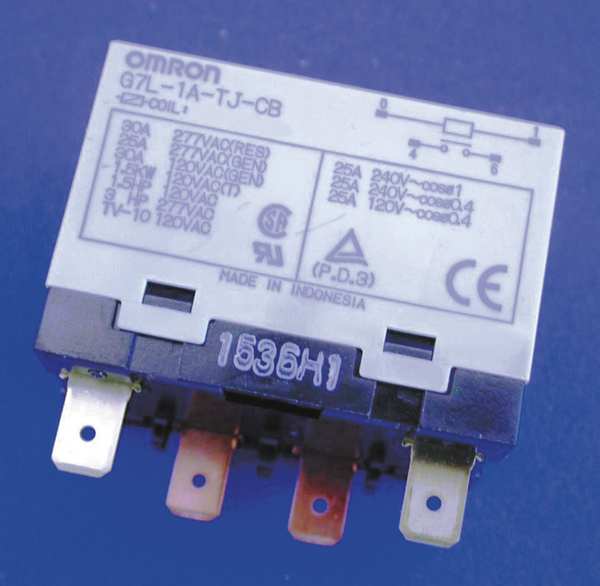 Enclosed Power Relay, 4 Pin, 24VDC, SPST-NO