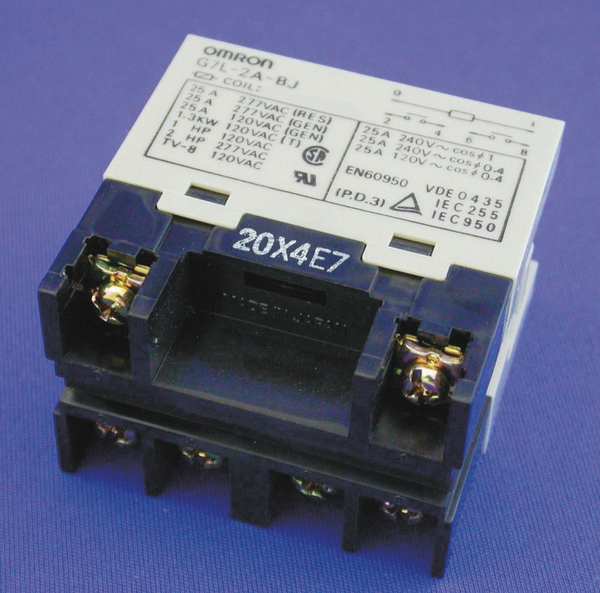 Enclosed Power Relay, 6 Pin, 12VDC, DPST-NO, Body Width - Relay: 1.44 in