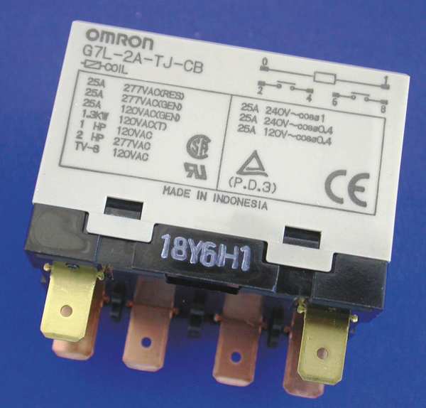 Enclosed Power Relay, Bracket Mounted, DPST-NO, 12V DC, 6 Pins, 2 Poles