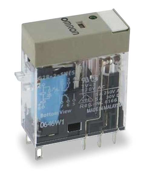 General Purpose Relay, 24V DC Coil Volts, Square, 8 Pin, DPDT