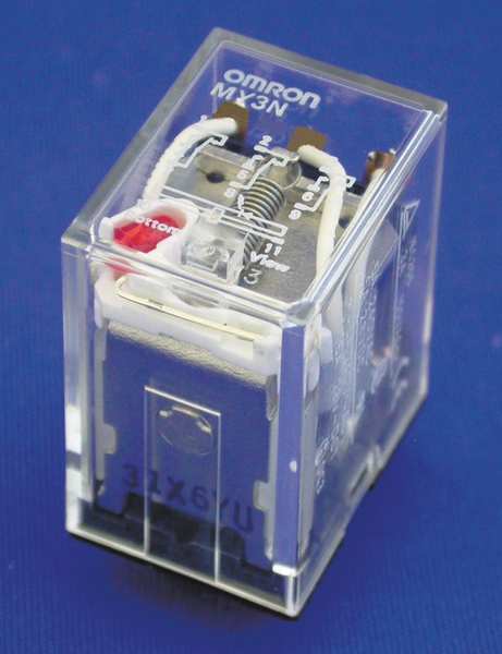 General Purpose Relay, 120V AC Coil Volts, Square, 11 Pin, 3PDT