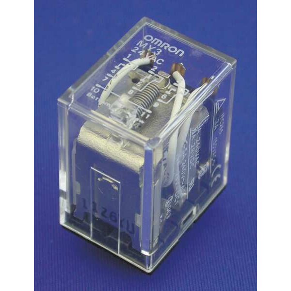 General Purpose Relay, 24V AC Coil Volts, Square, 11 Pin, 3PDT