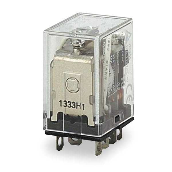 General Purpose Relay, 24V DC Coil Volts, Square, 8 Pin, DPDT