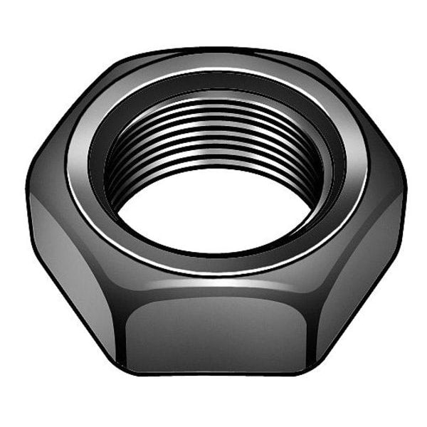 Jam Nut, #2-4-1/2, Carbon Steel, Not Graded, Black Oxide, 1-1/64 in Ht
