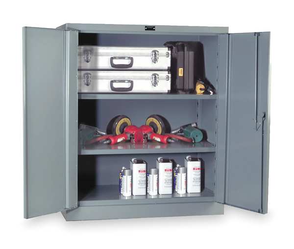 16 ga. ga. Steel Storage Cabinet, 36 in W, 42 in H, Stationary