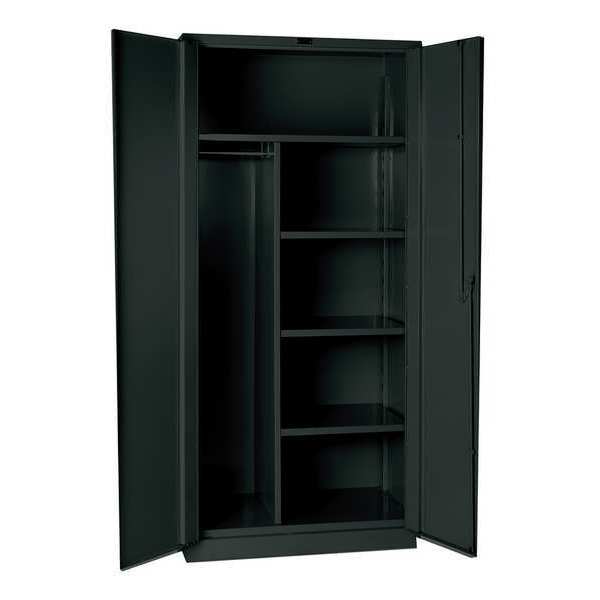 16 ga. ga. Steel Storage Cabinet, 36 in W, 78 in H, Stationary