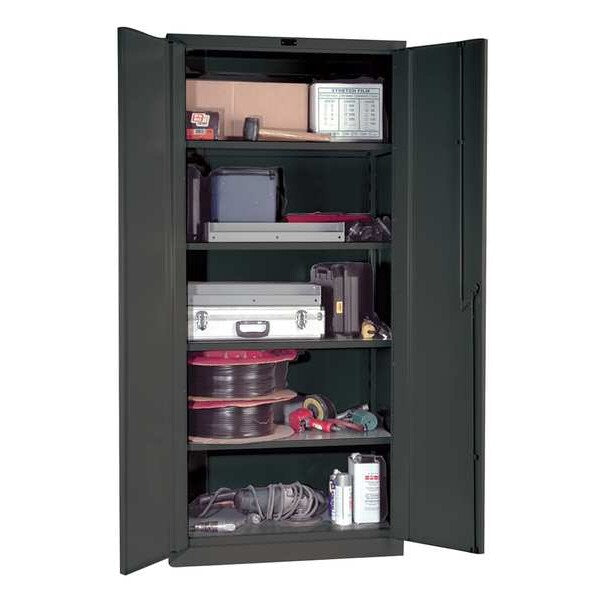 16 ga. ga. Steel Storage Cabinet, 48 in W, 78 in H, Stationary