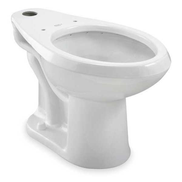 Toilet Bowl, 1.1 to 1.6 gpf, Flush Valve, Floor Mount, Elongated, White