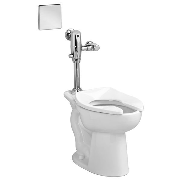 Toilet Bowl, 1.1 to 1.6 gpf, Flushometer, Floor Mount, Elongated, White