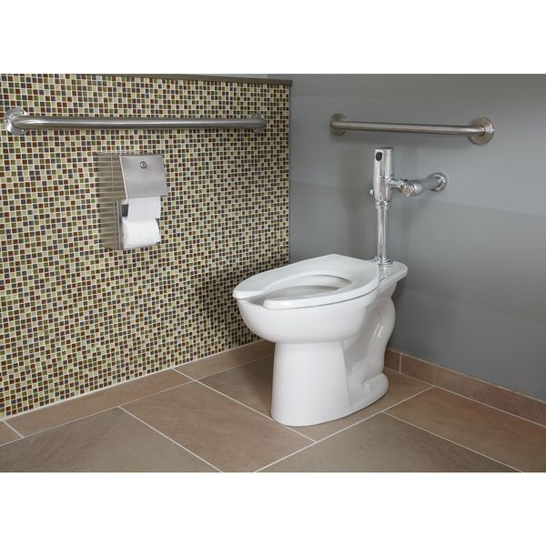 Toilet Bowl, 1.1 to 1.6 gpf, Flushometer, Floor Mount, Elongated, White