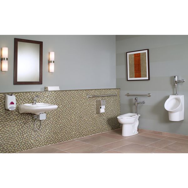 Toilet Bowl, 1.1 to 1.6 gpf, Flushometer, Floor Mount, Elongated, White