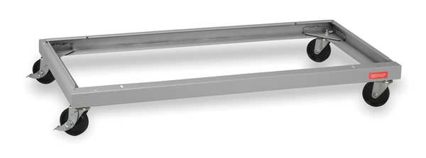 Caster Kit, 48 in W x 24 in D, Med Gray