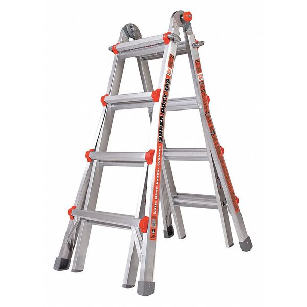 Multipurpose Ladder, 17 ft., IAA, Aluminum