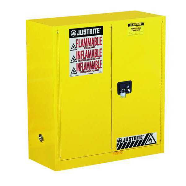 Sure-Grip EX Flammable Safety Cabinet, 30 Gal., Yellow