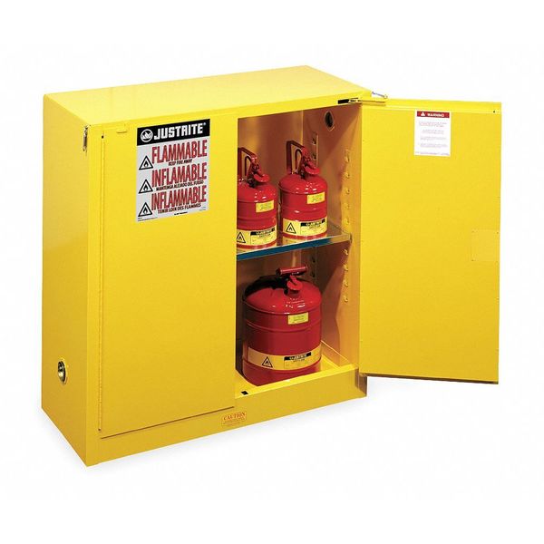 Sure-Grip EX Flammable Safety Cabinet, 30 Gal., Yellow