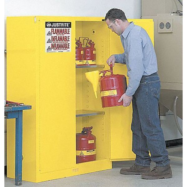 Sure-Grip EX Flammable Safety Cabinet, 60 Gal., Yellow