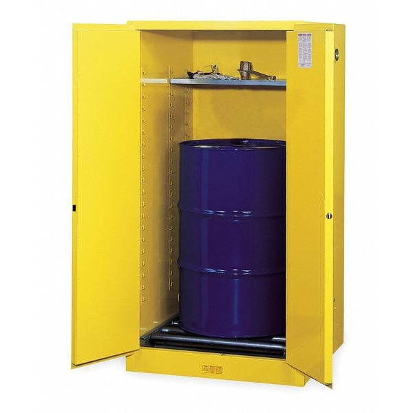 Sure-Grip EX Flammable Safety Cabinet, 55 Gal., Yellow