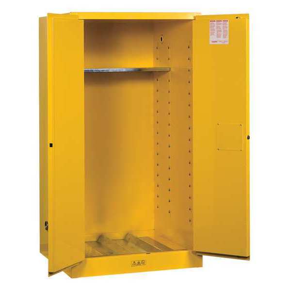 Sure-Grip EX Flammable Cabinet, Vertical, 55 gal., Yellow