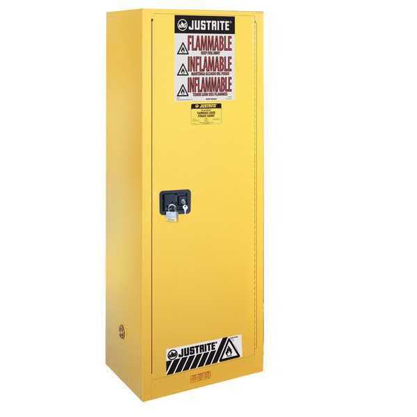 Flammable Safety Cabinet, 22 Gal., Yellow
