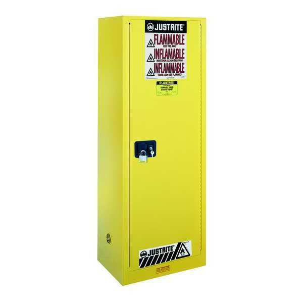 Flammable Safety Cabinet, 22 Gal., Yellow