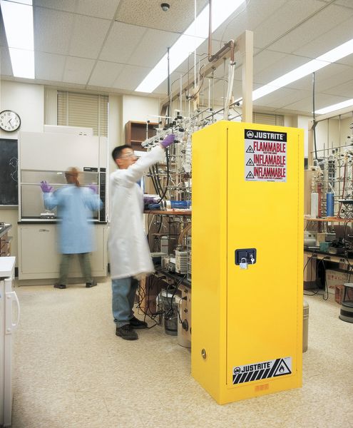 Flammable Safety Cabinet, 22 Gal., Yellow
