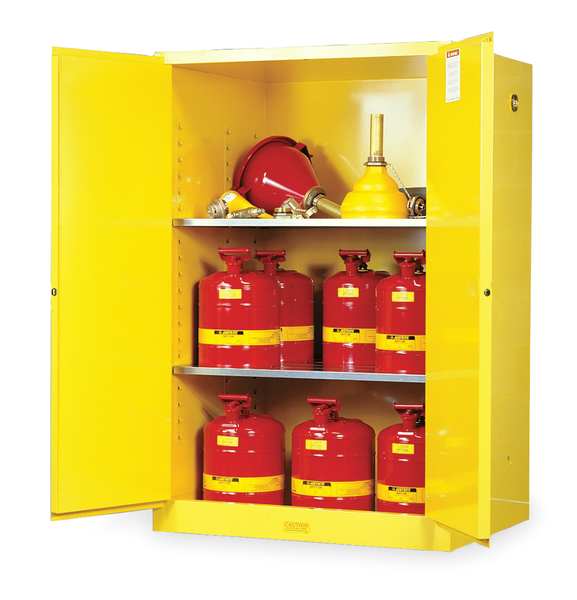 Sure-Grip EX Flammable Safety Cabinet, 90 gal., Yellow