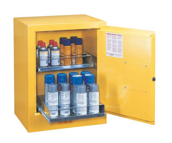 Sure-Grip EX Aerosols Cabinet, 4 gal., Yellow