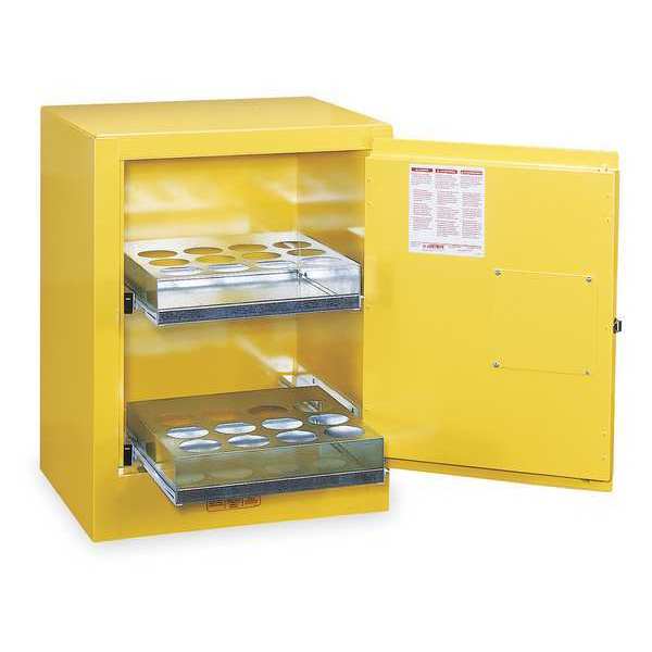 Sure-Grip EX Aerosols Cabinet, 4 gal., Yellow